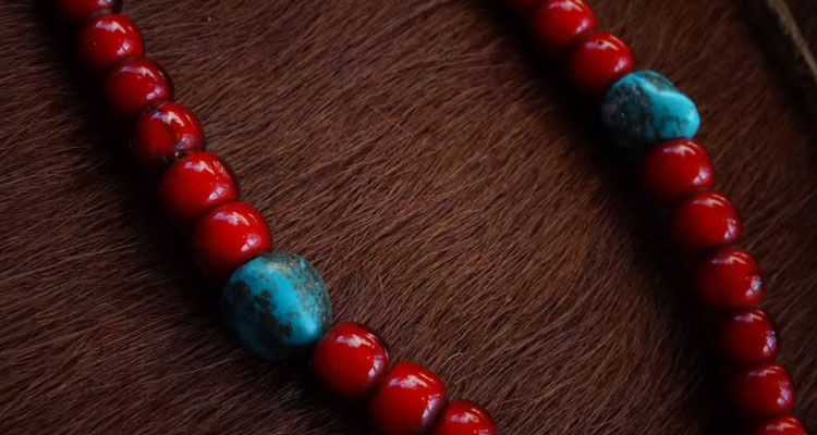 REDMAN ターコイズビーズブレスレット　プレーンフープ+プレーンフック REDMAN ターコイズビーズブレスレット プレーンフープ+プレーンフック