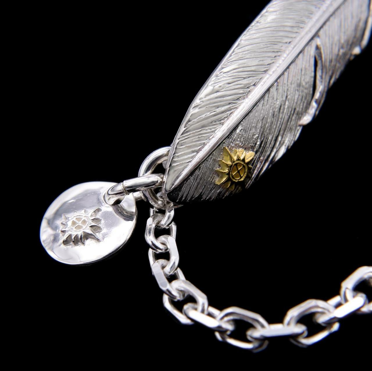 大フェザーチェーンブレスレット（左向き） | REDMAN.