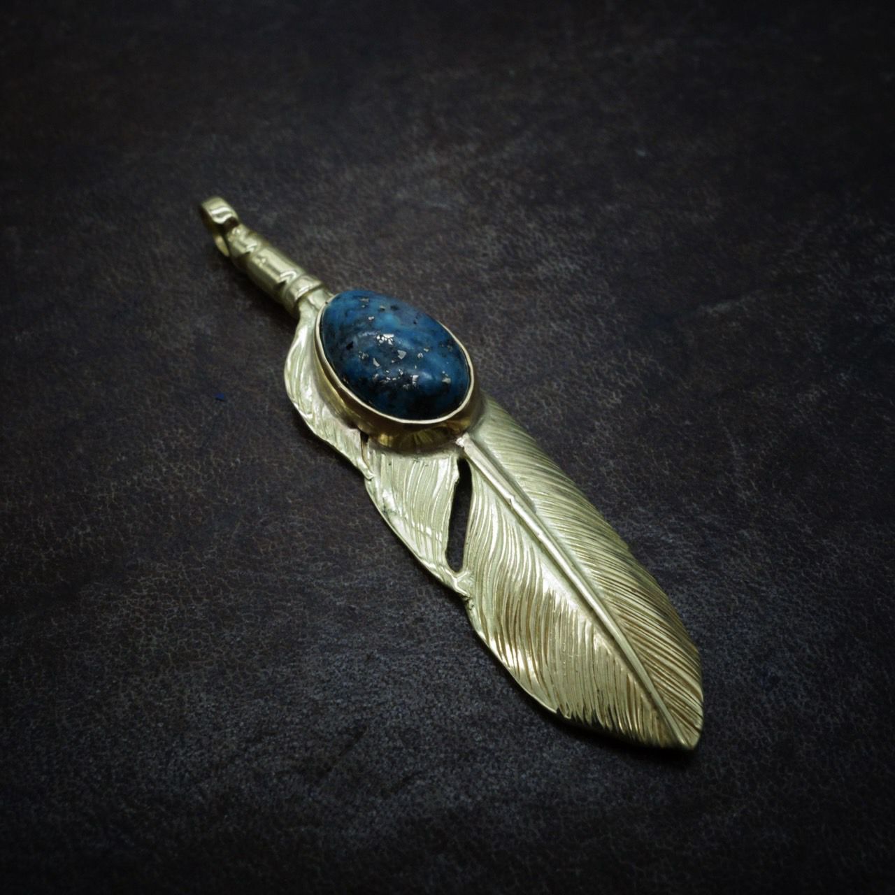 REDMAN 先金ターコイズフェザー REDMAN ターコイズ付き先金中フェザー ネックレス 未使用品 - メルカリ