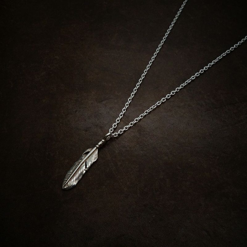 極小フェザー左向き×オリジナルチェーン/ネックレスカスタム | REDMAN.