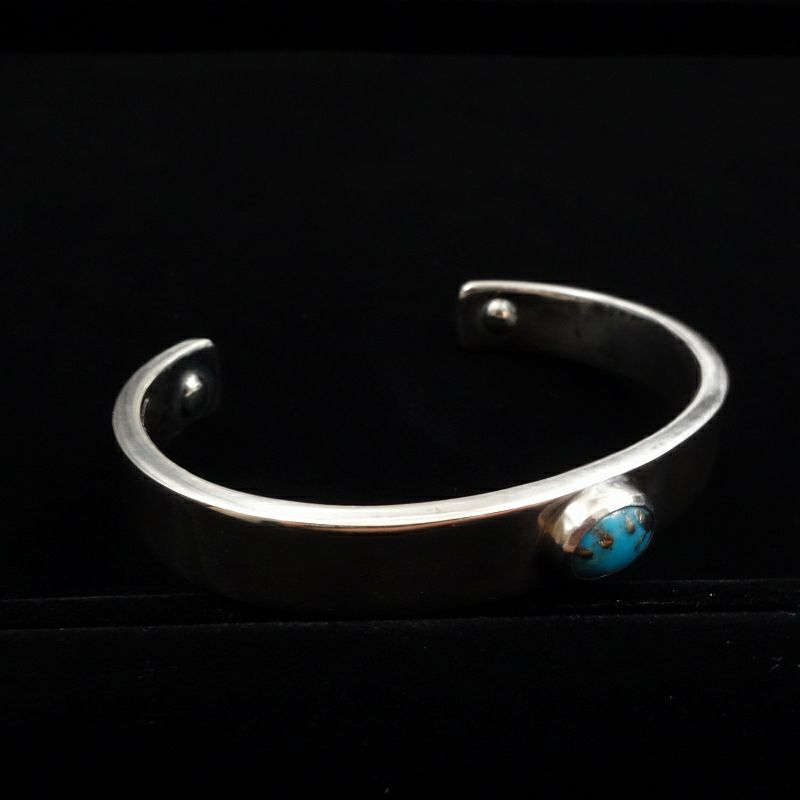 ターコイズ付きプレーンバングル | REDMAN.